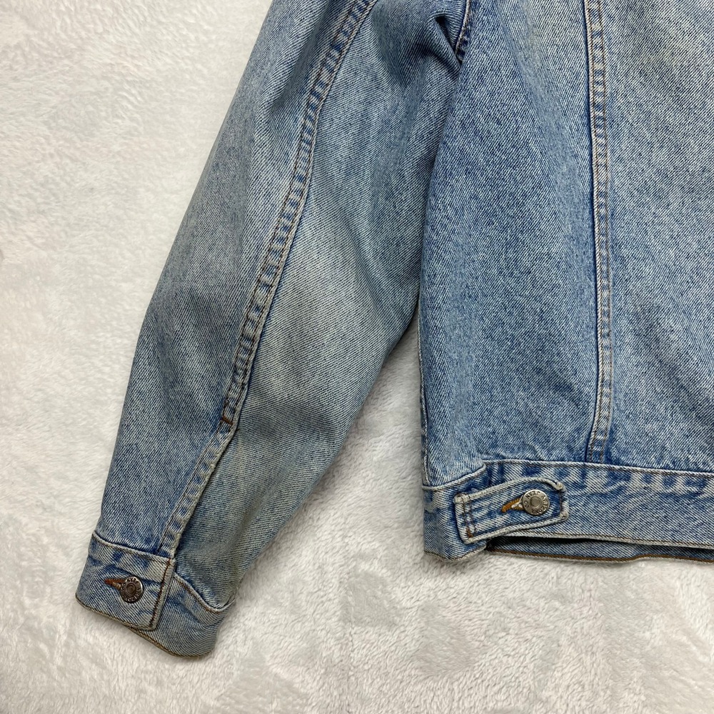 Vintage‎ Arizona Jean Co. Trucker Jacket Men's Blue Denim Pockets Button Front - Picture 11 of 12